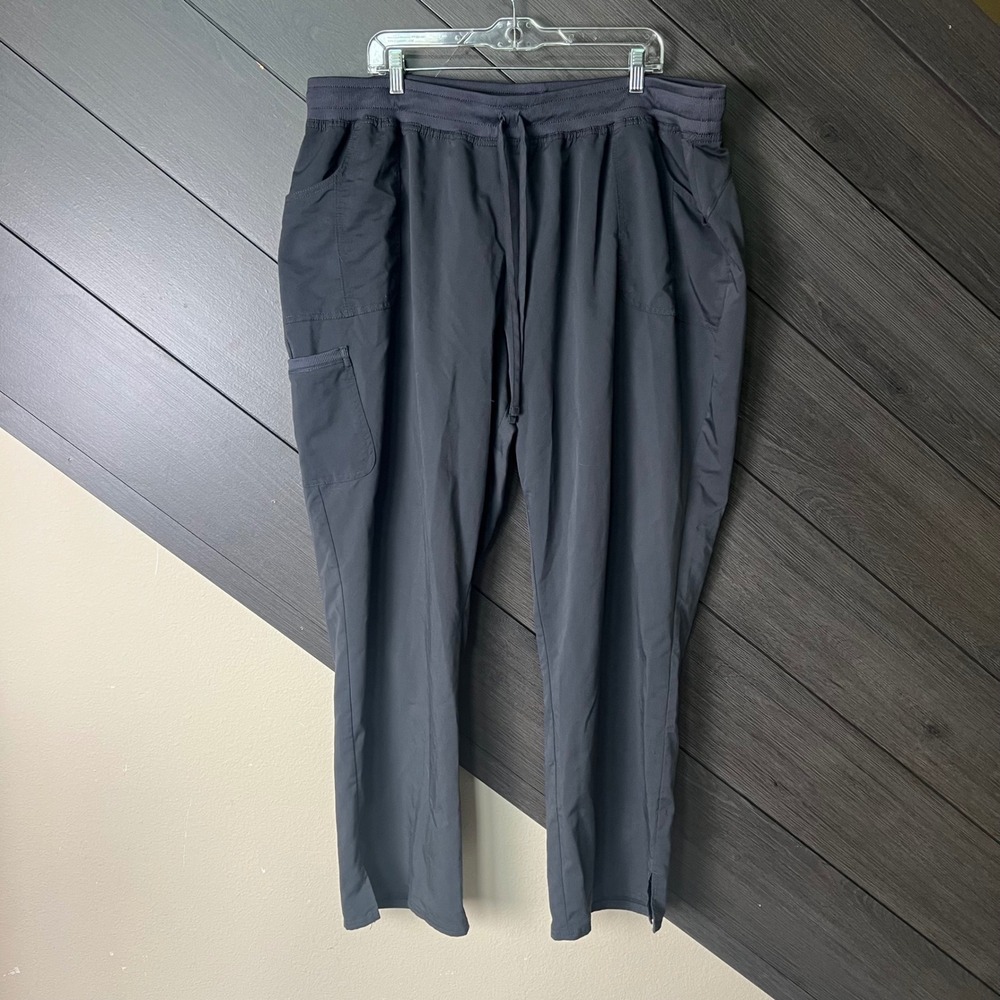 ScrubStar Women's Scrub Pants Charcoal Stretch Drawstring Cargo 3XL Healthcare